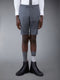 STEP TWILL SCHOOL UNIFORM 4-BAR LOW RISE SHORTS - MED GREY