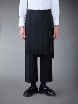 Super 120's Collage Pleated Trouser Skirt