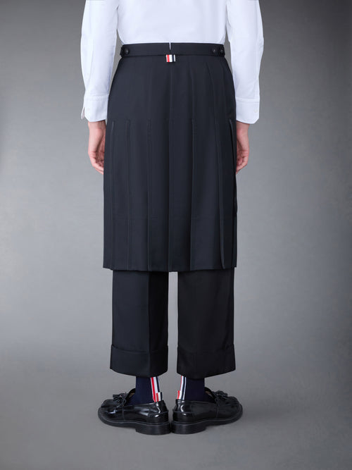 Super 120's Collage Pleated Trouser Skirt