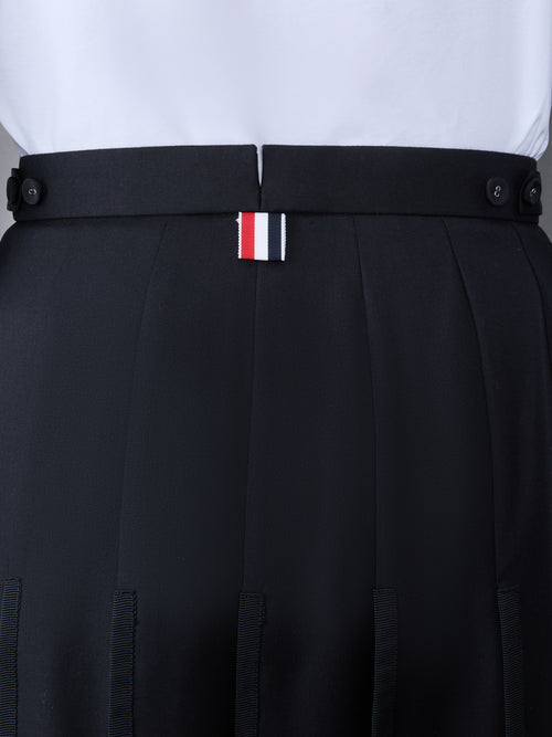 Super 120's Collage Pleated Trouser Skirt