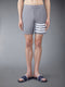 SWIM TECH 4-BAR BOARD SHORTS - MED GREY