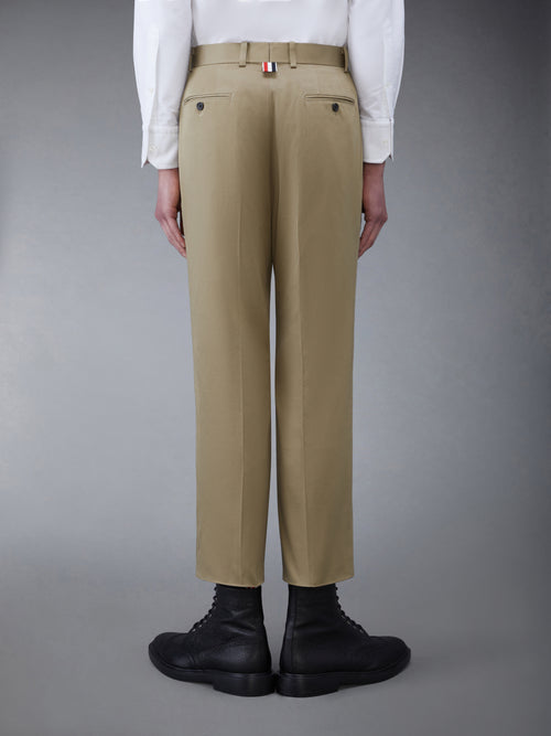 COTTON TWILL CHINO TROUSERS