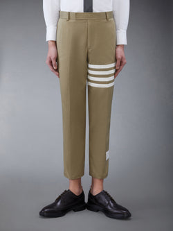 COTTON TWILL 4-BAR UNCONSTRUCTED CHINO TROUSERS