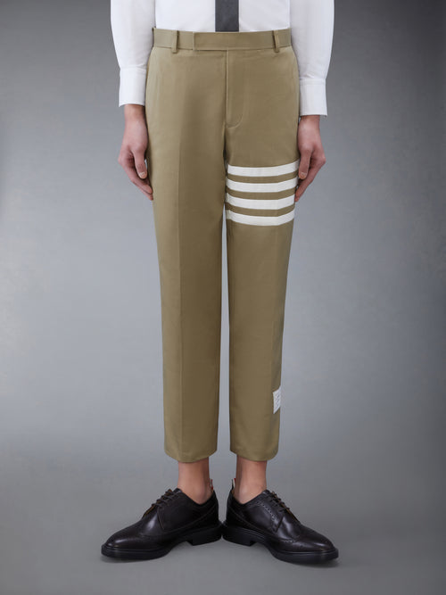 COTTON TWILL 4-BAR UNCONSTRUCTED CHINO TROUSERS