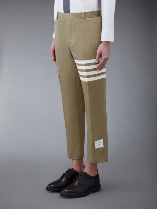 COTTON TWILL 4-BAR UNCONSTRUCTED CHINO TROUSERS