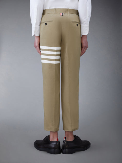 COTTON TWILL 4-BAR UNCONSTRUCTED CHINO TROUSERS