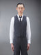 TWILL 5-BUTTON VEST - DARK GREY