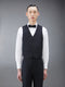 TWILL TIPPING CLASSIC VEST - BLACK