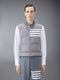 MATTE FINISH NYLON DOWN FILL 4-BAR VEST - MED GREY