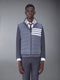 POLY TWILL DOWN FILL 4-BAR SKI VEST - MED GREY