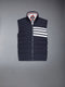 POLY TWILL DOWN FILL 4-BAR SKI VEST - NAVY