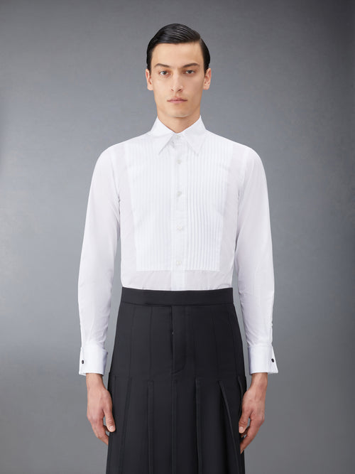 POPLIN FRENCH CUFF TUXEDO SHIRT