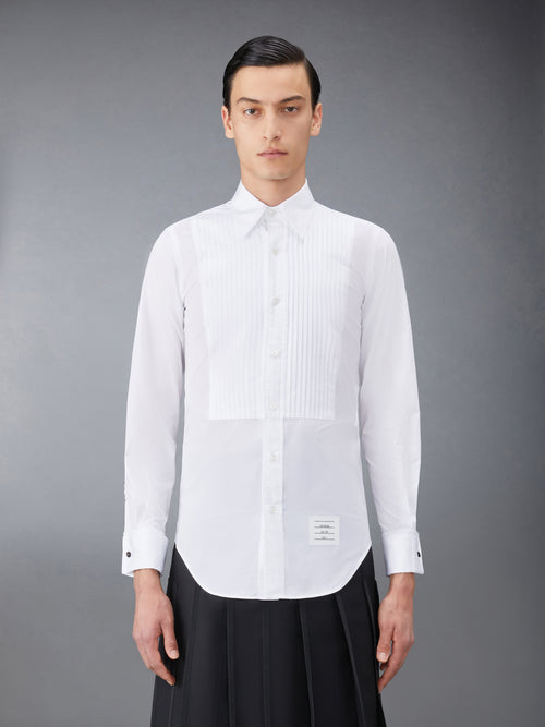 POPLIN FRENCH CUFF TUXEDO SHIRT