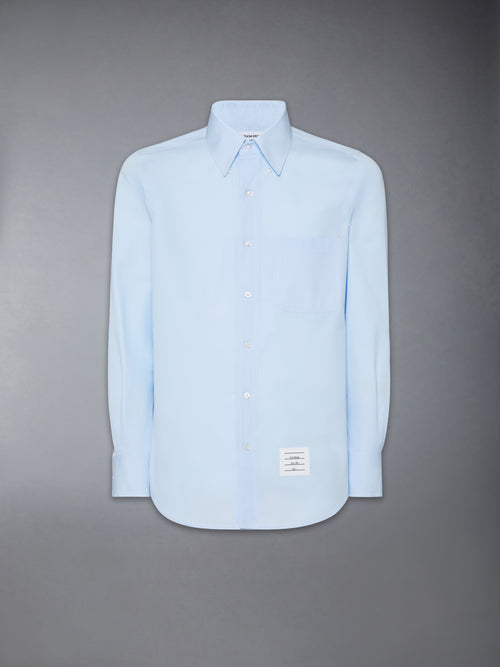 SOLID POPLIN TWIN DEEDLE CONTRAST TOPSTITCHING SHIRT