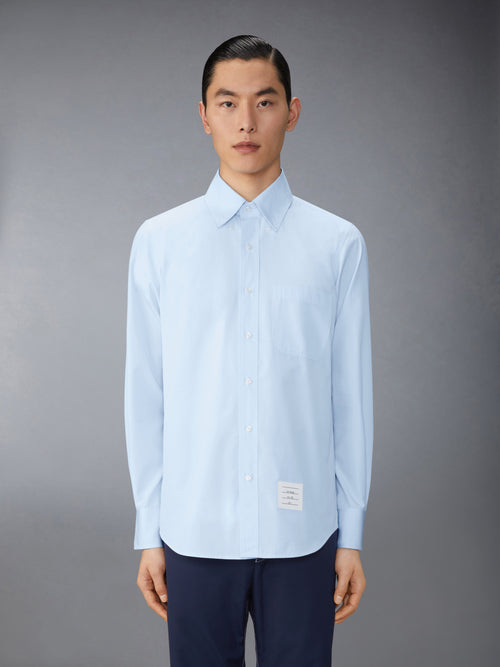 SOLID POPLIN TWIN DEEDLE CONTRAST TOPSTITCHING SHIRT