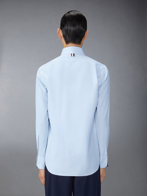 SOLID POPLIN TWIN DEEDLE CONTRAST TOPSTITCHING SHIRT