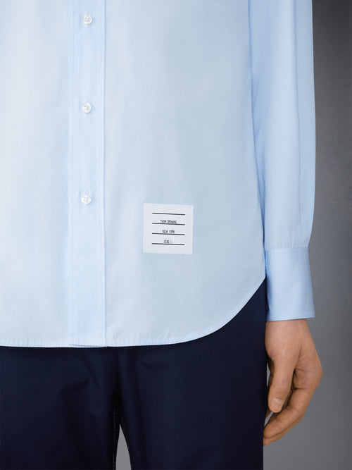 SOLID POPLIN TWIN DEEDLE CONTRAST TOPSTITCHING SHIRT