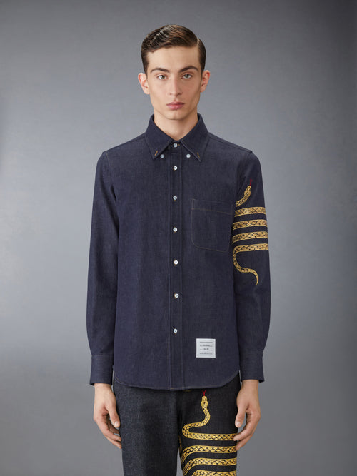 LUNAR NEW YEAR STRAIGHT FIT DENIM SHIRT