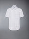 SOLID POPLIN TWIN DEEDLE CONTRAST TOPSTITCHING SHIRT - WHITE