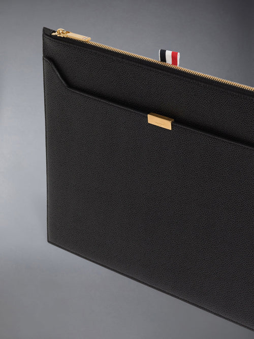 PEBBLE GRAIN LOCK MEDIUM DOCUMENT HOLDER