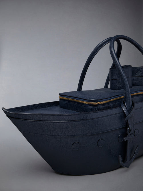 Pebble Grain Leather Cruise Liner Bag