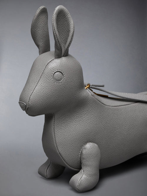 PEBBLE GRAIN RABBIT BAGUETTE BAG