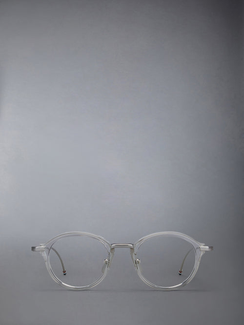 ACETATE AND TITANIUM ROUND EYEGLASSES