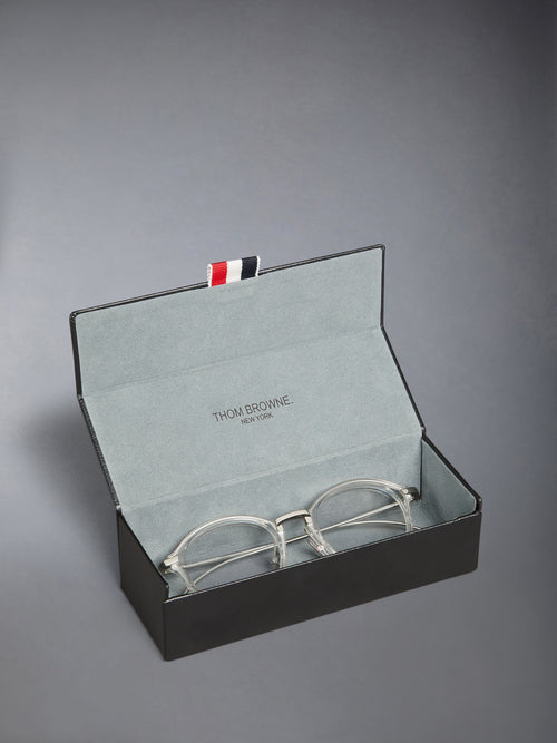 ACETATE AND TITANIUM ROUND EYEGLASSES