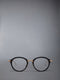 ACETATE AND TITANIUM ROUND EYEGLASSES - BLACK