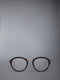 ACETATE AND TITANIUM ROUND EYEGLASSES - BLACK