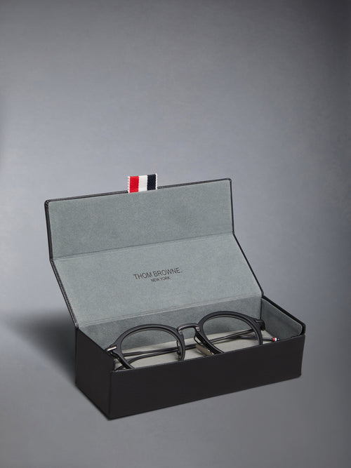 ACETATE AND TITANIUM ROUND EYEGLASSES