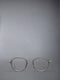 ACETATE AND TITANIUM ROUND EYEGLASSES - LIGHT GREY