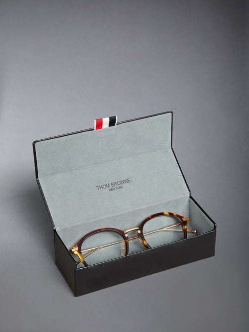 ACETATE AND TITANIUM ROUND EYEGLASSES