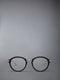 ACETATE AND TITANIUM ROUND EYEGLASSES - NAVY