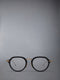 ACETATE AND TITANIUM ROUND EYEGLASSES - BLACK