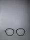 ACETATE AND TITANIUM ROUND EYEGLASSES - NAVY