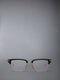 ACETATE AND TITANIUM RECTANGULAR EYEGLASSES - BLACK