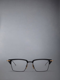 ACETATE AND TITANIUM RECTANGULAR EYEGLASSES