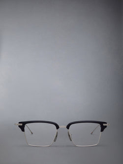 ACETATE AND TITANIUM RECTANGULAR EYEGLASSES