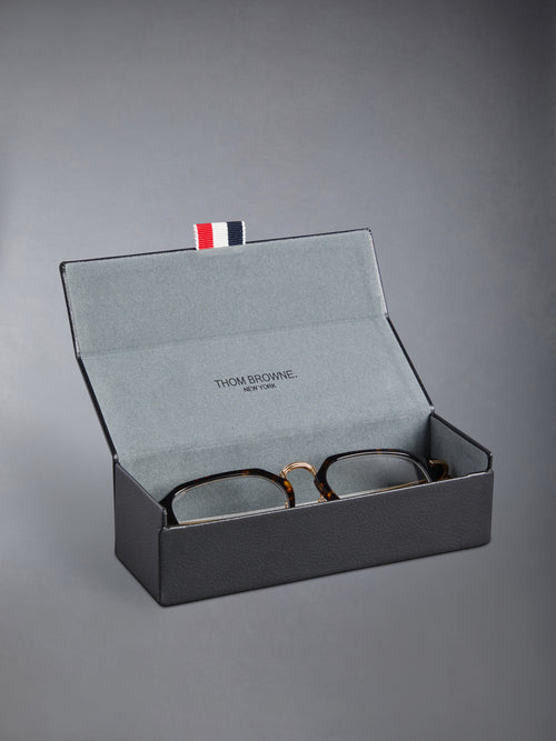 ACETATE AND TITANIUM RECTANGULAR EYEGLASSES