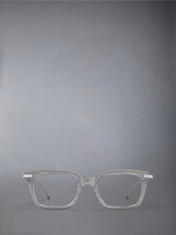 ACETATE AND TITANIUM RECTANGULAR EYEGLASSES