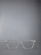 ACETATE AND TITANIUM RECTANGULAR EYEGLASSES - CLEAR / TRANSPARENT