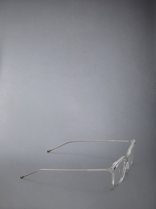 ACETATE AND TITANIUM RECTANGULAR EYEGLASSES