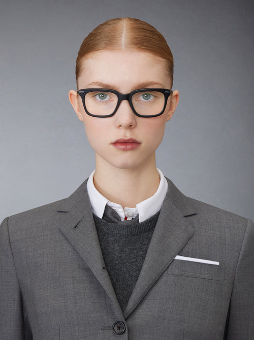 ACETATE AND TITANIUM RECTANGULAR EYEGLASSES