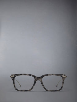 ACETATE AND TITANIUM RECTANGULAR EYEGLASSES