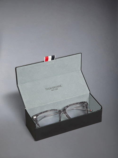 ACETATE AND TITANIUM RECTANGULAR EYEGLASSES