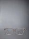 ACETATE AND TITANIUM RECTANGULAR EYEGLASSES - LIGHT GREY