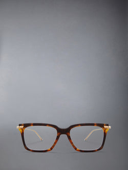 ACETATE AND TITANIUM RECTANGULAR EYEGLASSES