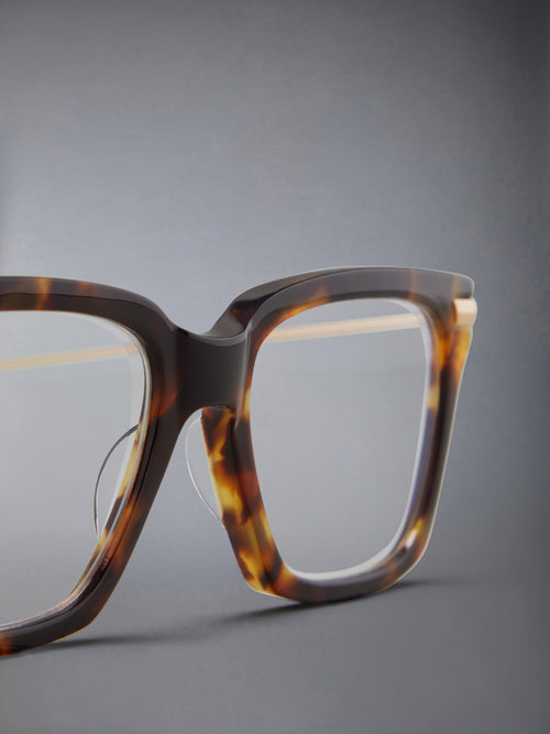 ACETATE AND TITANIUM RECTANGULAR EYEGLASSES