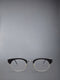 ACETATE AND TITANIUM OVAL EYEGLASSES - BLACK/CHARCOAL